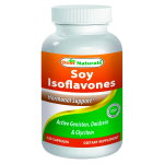Suplemento Soy Isoflavones de Best Naturals. 120 cápsulas para soporte hormonal. Mercoshop Perú
