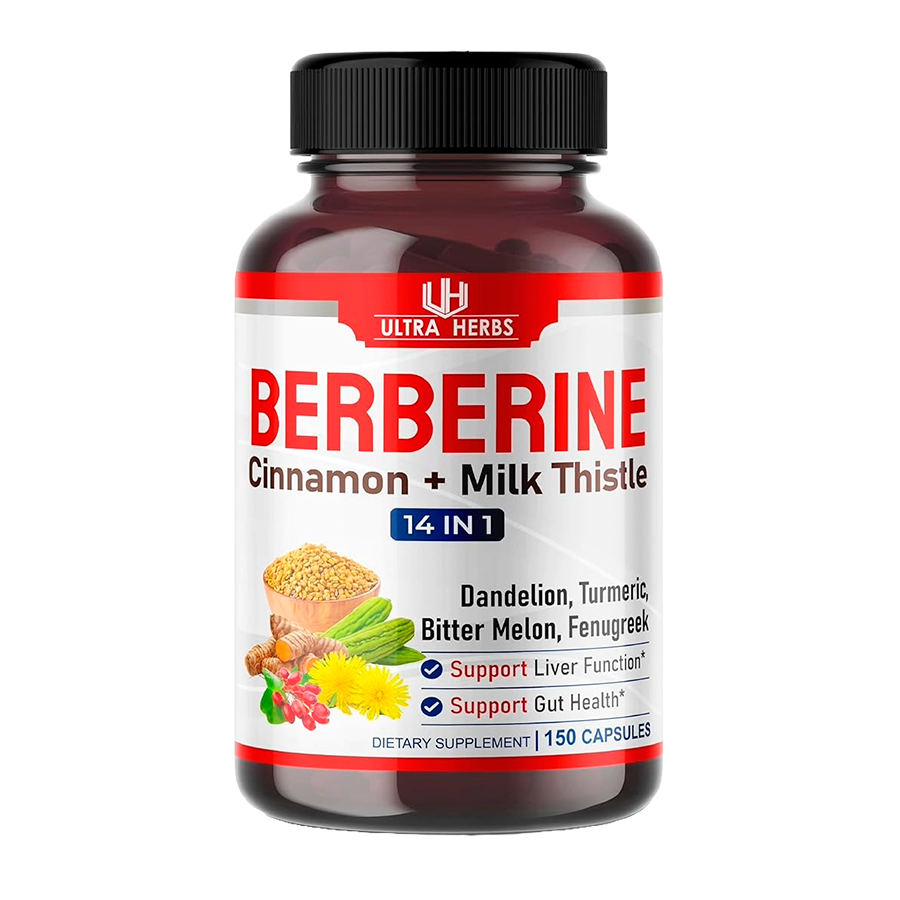 Sin-titulo-1-5 Suplemento BERBERINE (150 cápsulas) con apoyo hepático y digestivo, marca Ultra Herbs, Mercoshop Perú.