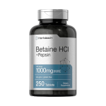 Suplemento Betaine HCl + Pepsin en tabletas para la digestión. Horbaach. Mercoshop Perú.