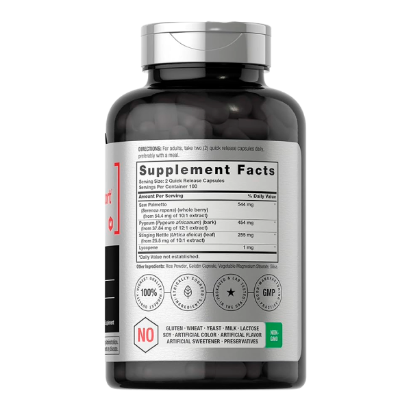 Suplemento Quick Release en frasco para la salud urinaria y prostática. Mercoshop Perú.