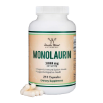 Suplemento Monolaurin de 210 cápsulas para salud inmunológica y digestiva. Marca Double Wood. Mercoshop Perú.
