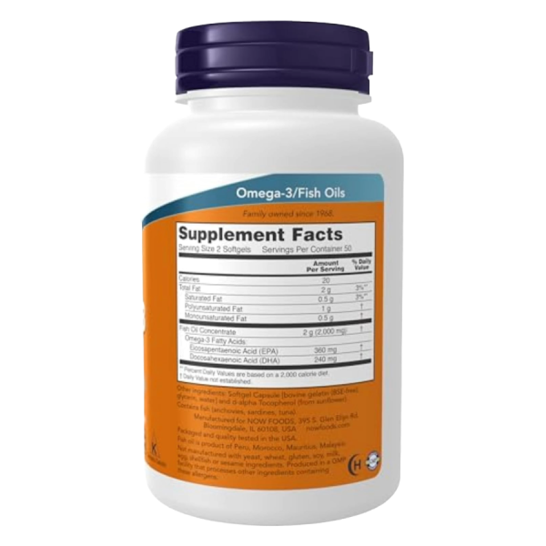 Softgels de Omega-3/Aceite de Pescado en frasco, suplemento para salud. Mercoshop Perú.