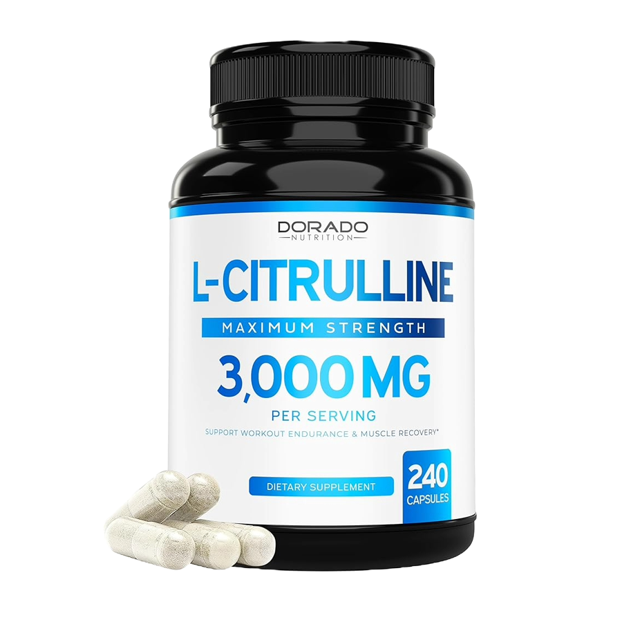 citrullina-1-3 Suplemento L-Citrulina Dorado Nutrition en frasco, para resistencia y recuperación muscular. Mercoshop Perú.