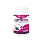 Frasco de cápsulas Resveratrol Biocenter Natural con ingredientes de Maíz morado y Arándano. Mercoshop Perú.